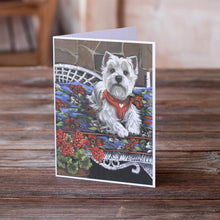 Load image into Gallery viewer, Westie Hannah Mae Greeting Cards -  Blank Note Cards – 8-Pack of Artist-Designed Cards with Envelopes