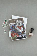 Load image into Gallery viewer, Westie Hannah Mae Greeting Cards -  Blank Note Cards – 8-Pack of Artist-Designed Cards with Envelopes