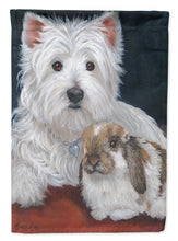 Load image into Gallery viewer, Westie Rabbit Harmony Flag Canvas House Size PPP3207CHF