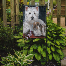 Load image into Gallery viewer, Westie Rabbit Harmony Garden Flag – Decorative Outdoor Yard Flag PPP3207GF
