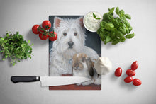 Load image into Gallery viewer, Westie Rabbit Harmony Glass Cutting Boards – Durable, Decorative Kitchen Art Large PPP3207LCB