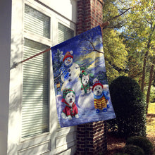 Load image into Gallery viewer, Westie Holiay Snowballs Flag Canvas House Size PPP3208CHF