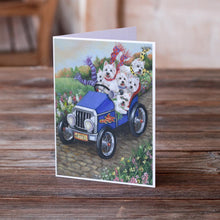Load image into Gallery viewer, Westie Hot Rod Greeting Cards -  Blank Note Cards – 8-Pack of Artist-Designed Cards with Envelopes