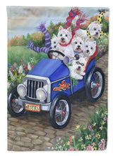 Load image into Gallery viewer, Westie Hot Rod Garden Flag – Decorative Outdoor Yard Flag PPP3209GF