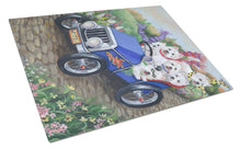 Load image into Gallery viewer, Westie Hot Rod Glass Cutting Boards – Durable, Decorative Kitchen Art Large PPP3209LCB