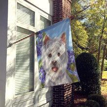 Load image into Gallery viewer, Westie Hydrangea Flag Canvas House Size PPP3210CHF