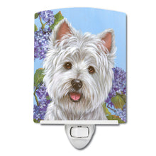 Load image into Gallery viewer, Westie Hydrangea Ceramic Night Light PPP3210CNL