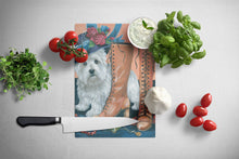 Load image into Gallery viewer, Westie in Mom's Closet Glass Cutting Boards – Durable, Decorative Kitchen Art Large PPP3211LCB