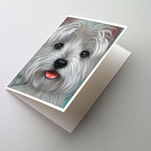 Load image into Gallery viewer, Westie Kissable Face Greeting Cards -  Blank Note Cards – 8-Pack of Artist-Designed Cards with Envelopes