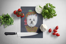 Load image into Gallery viewer, Westie Lad Plaid Glass Cutting Boards – Durable, Decorative Kitchen Art Large PPP3213LCB