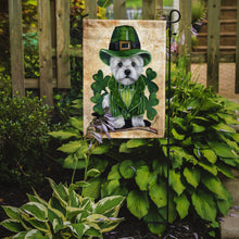 Load image into Gallery viewer, Westie St Patrick's Day Leprechaun Garden Flag – Decorative Outdoor Yard Flag PPP3214GF