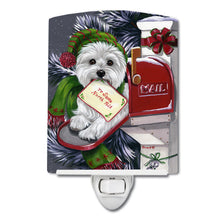 Load image into Gallery viewer, Westie Christmas Letter to Santa Ceramic Night Light PPP3215CNL