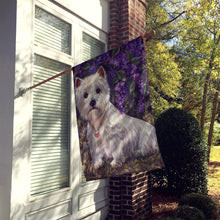 Load image into Gallery viewer, Westie Lily &amp; Lilacs Flag Canvas House Size PPP3216CHF