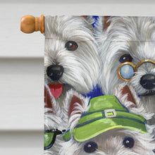 Load image into Gallery viewer, Westie Many Faces Flag Canvas House Size PPP3217CHF