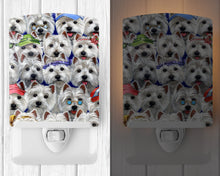 Load image into Gallery viewer, Westie Many Faces Ceramic Night Light PPP3217CNL