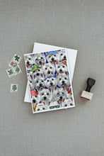 Load image into Gallery viewer, Westie Many Faces Greeting Cards -  Blank Note Cards – 8-Pack of Artist-Designed Cards with Envelopes
