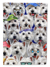 Load image into Gallery viewer, Westie Many Faces Garden Flag – Decorative Outdoor Yard Flag PPP3217GF