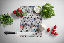 Load image into Gallery viewer, Westie Many Faces Glass Cutting Boards – Durable, Decorative Kitchen Art Large PPP3217LCB
