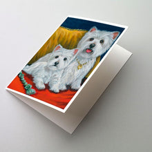 Load image into Gallery viewer, Westie Mom and Pup Greeting Cards -  Blank Note Cards – 8-Pack of Artist-Designed Cards with Envelopes