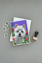 Load image into Gallery viewer, Westie Paradise Greeting Cards -  Blank Note Cards – 8-Pack of Artist-Designed Cards with Envelopes