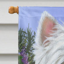 Load image into Gallery viewer, Westie Petunia Flag Canvas House Size PPP3221CHF