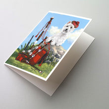 Load image into Gallery viewer, Westie Piper Greeting Cards -  Blank Note Cards – 8-Pack of Artist-Designed Cards with Envelopes