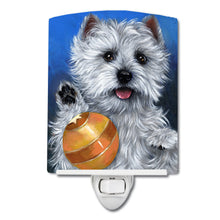 Load image into Gallery viewer, Westie Play Ball Ceramic Night Light PPP3223CNL