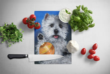 Load image into Gallery viewer, Westie Play Ball Glass Cutting Boards – Durable, Decorative Kitchen Art Large PPP3223LCB