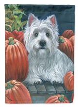 Load image into Gallery viewer, Westie Pumpkins Flag Canvas House Size PPP3224CHF