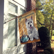 Load image into Gallery viewer, Westie Puppuccino Flag Canvas House Size PPP3225CHF