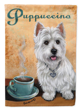 Load image into Gallery viewer, Westie Puppuccino Flag Canvas House Size PPP3225CHF