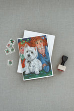 Load image into Gallery viewer, Westie Ragdoll Greeting Cards -  Blank Note Cards – 8-Pack of Artist-Designed Cards with Envelopes