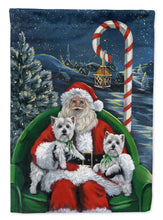 Load image into Gallery viewer, Westie Christmas Santa's Village Flag Canvas House Size PPP3228CHF