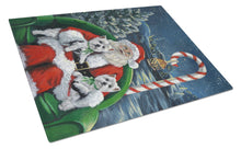 Load image into Gallery viewer, Westie Christmas Santa's Village Glass Cutting Boards – Durable, Decorative Kitchen Art Large PPP3228LCB
