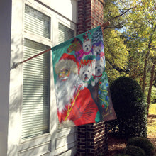 Load image into Gallery viewer, Westie Christmas Santa's Westies Flag Canvas House Size PPP3229CHF