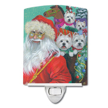 Load image into Gallery viewer, Westie Christmas Santa's Westies Ceramic Night Light PPP3229CNL