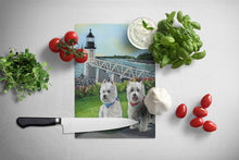 Load image into Gallery viewer, Westie Schooner &amp; Annie Glass Cutting Boards – Durable, Decorative Kitchen Art Large PPP3230LCB