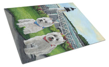 Load image into Gallery viewer, Westie Schooner &amp; Annie Glass Cutting Boards – Durable, Decorative Kitchen Art Large PPP3230LCB