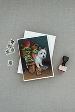 Load image into Gallery viewer, Westie Seedlings Greeting Cards -  Blank Note Cards – 8-Pack of Artist-Designed Cards with Envelopes