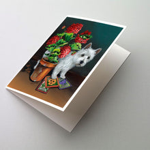 Load image into Gallery viewer, Westie Seedlings Greeting Cards -  Blank Note Cards – 8-Pack of Artist-Designed Cards with Envelopes