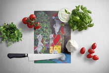 Load image into Gallery viewer, Westie Christmas Decorating Glass Cutting Boards – Durable, Decorative Kitchen Art Large PPP3233LCB