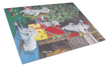 Load image into Gallery viewer, Westie Christmas Decorating Glass Cutting Boards – Durable, Decorative Kitchen Art Large PPP3233LCB