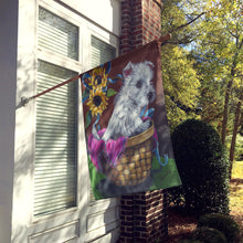 Load image into Gallery viewer, Westie Zoe and Sunflowers Flag Canvas House Size PPP3236CHF