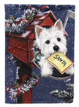 Load image into Gallery viewer, Westie Zoe's Christmas List Flag Canvas House Size PPP3237CHF