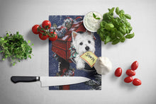 Load image into Gallery viewer, Westie Zoe's Christmas List Glass Cutting Boards – Durable, Decorative Kitchen Art Large PPP3237LCB