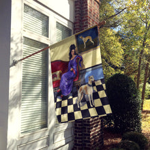 Load image into Gallery viewer, Whippet Elegance and Grace Flag Canvas House Size PPP3238CHF