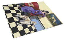 Load image into Gallery viewer, Whippet Elegance and Grace Glass Cutting Boards – Durable, Decorative Kitchen Art Large PPP3238LCB