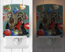 Load image into Gallery viewer, Yorkie Christmas All that Glitters Ceramic Night Light PPP3239CNL