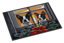 Load image into Gallery viewer, Boston Terrier Looking for Santa Christmas Doormat - 24x36 Decorative Floor Mat – Indoor/Outdoor Rug with Artistic Flair PPP3248JMAT