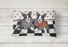 Load image into Gallery viewer, Boston Terrier Puppy Love Canvas Fabric Decorative Pillow PPP3249PW1216